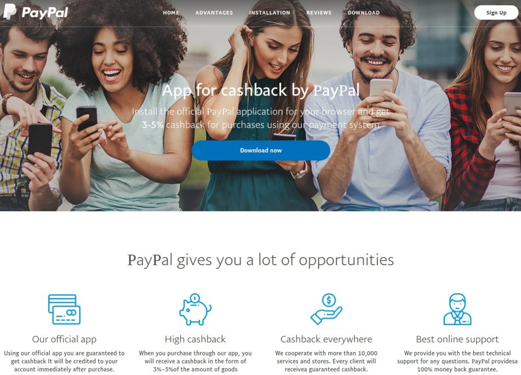 Spoofed PayPal Site